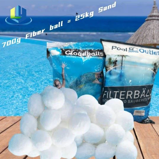 Fiber Ball Swimming Pool Filter Media 700g Color Bag Packaging