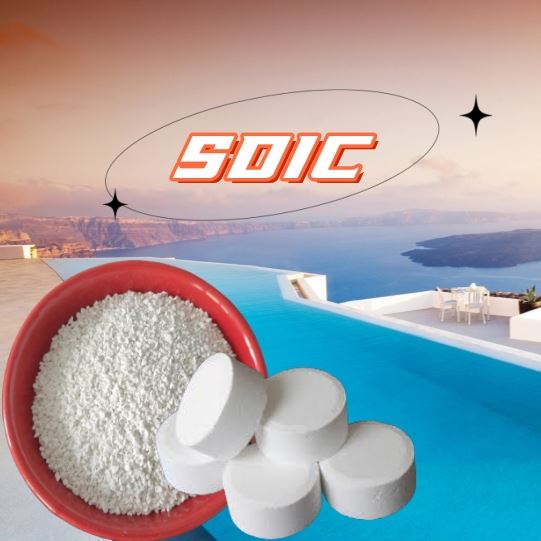 Tus nqi qis Dej Purification 25kg Granules Tablets SDIC Dihydrate 56 feem pua Nqe Sodium Dichloroisocyanurate