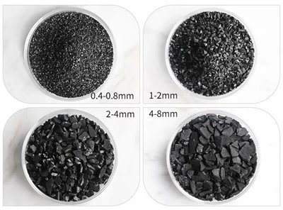 8x12 Mesh High Adsorption Txiv maj phaub Plhaub Activated Carbon Rau Kub Rov Qab