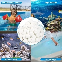Aquarium Filterball Sand Hloov Polyester Fiber Ball Pas Dej Lim Ntxuav Pob