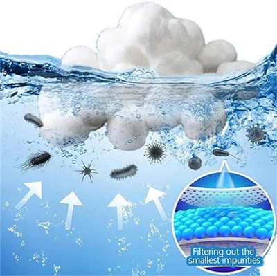 Pob Filter Media Pool Filter Ball Backwash 700g 100% Polyester Filter Balls Fiber
