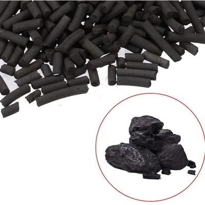 Coal Based Special Columnar Extruded Pellet Activated Carbon Ua Los ntawm Coal Impregnated Nrog KOH, Ki, Naoh, Copper, ASTM Standard